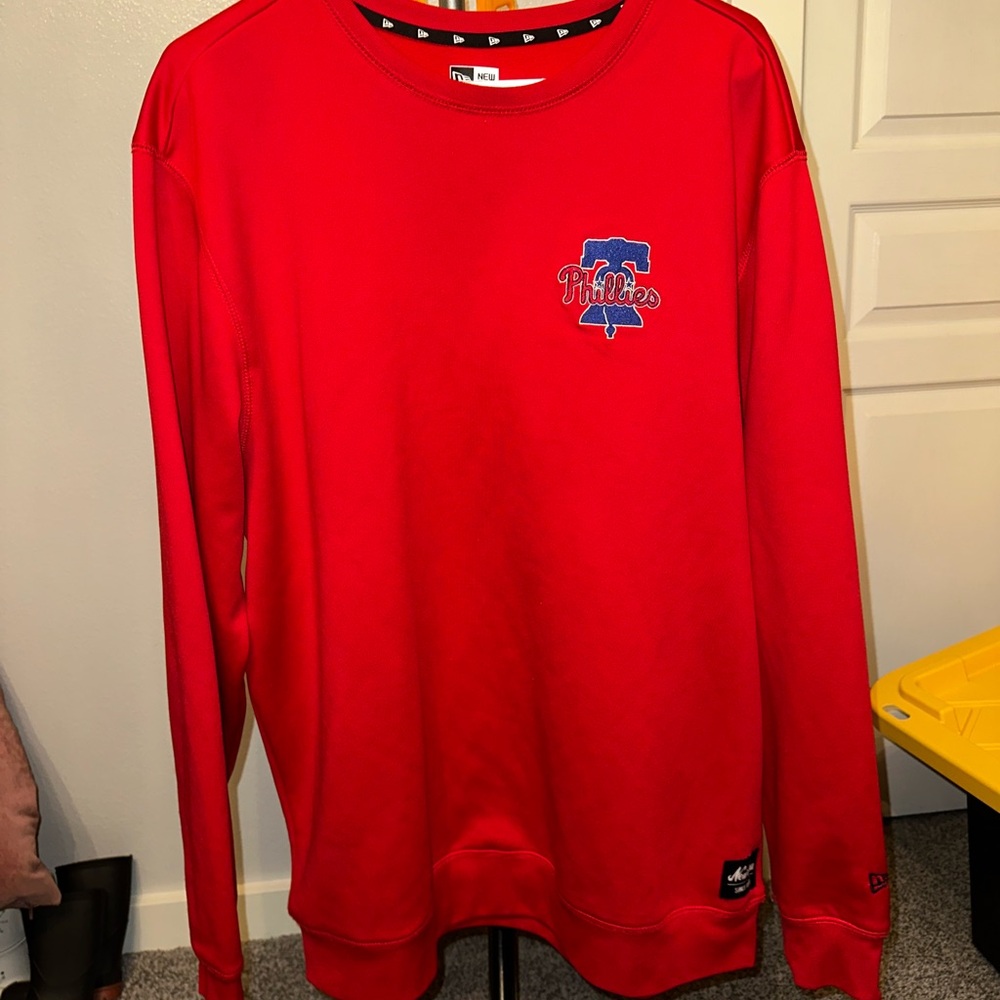 Philadelphia Phillies New Era Red Crewneck Sweatshirt XL